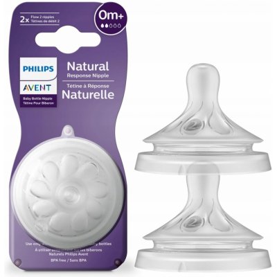 Philips Avent savička Natural Response 2 novorozenecký průtok 2 ks transparentní – Zboží Dáma