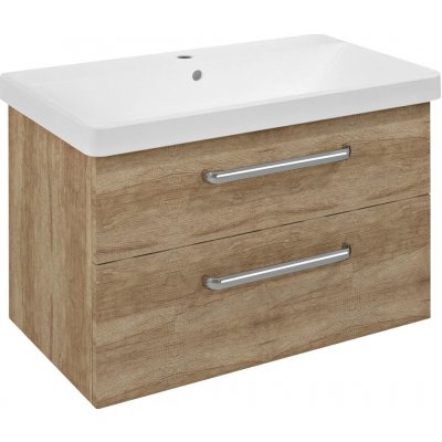 THEIA umyvadlová skříňka 75,6x50x43,5cm, 2xzásuvka, dub alabama TH080-2222 – Hledejceny.cz