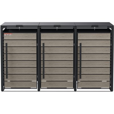 Scorpion elektro s.r.o Přístřešek na 3 popelnice D13GG3Z šedá. – Zboží Dáma