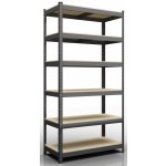 Tvujregal Regál Economy 220 x 90 x 50 6 polic černý – Hledejceny.cz