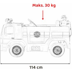 RKToys elektrické auto Hasiči Červená