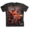 Pánské Tričko Pánské batikované triko The Mountain Fire Dragon černé