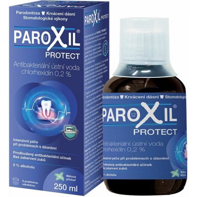 Paroxil Protect antibakteriální s chlorhexidinem 0 2 % 250 ml – Zboží Mobilmania