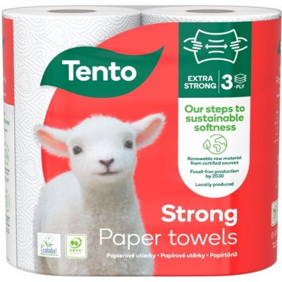 Tento Extra Strong kuchyňské papírové utěrky 3vrstvé 2× 17 m 2 role – Zboží Dáma