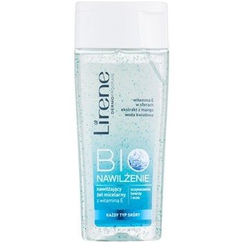 Lirene Bio Hydration čistící micelární gel na obličej a oči (With Vitamin E, Mango Extract and Flower Water) 200 ml