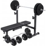 Gorilla Sports Posilovací lavice + 100 kg set, černá – Sleviste.cz