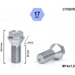 Kolový šroub M14x1,5x26 kužel s krátkou hlavou, klíč 17, C17D26TB, výška 42,5 – Hledejceny.cz