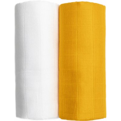 T-TOMI Tetra osušky Exclusive Collection 2ks white + mustard