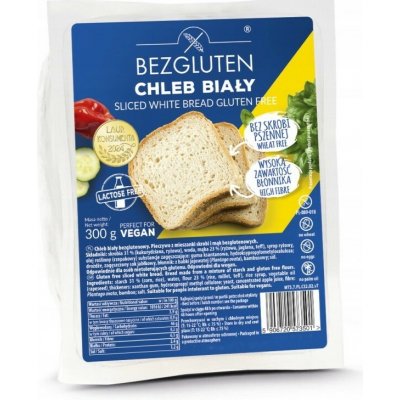 Bezgluten Chléb bílý bez lepku VEGAN 300 g – Zboží Dáma