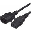 Napájecí kabel PremiumCord Prodlužovací kabel - síť 230V, IEC 320 C13 - C14, 1 m, kps1