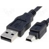 usb kabel Goobay 50768 USB 2.0, USB A vidlice, USB B mini vidlice, 3m, černý