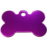 Bafpet Oboustranná psí známka kostička Fialová 1,5cm x 2,5cm 01M – Sleviste.cz