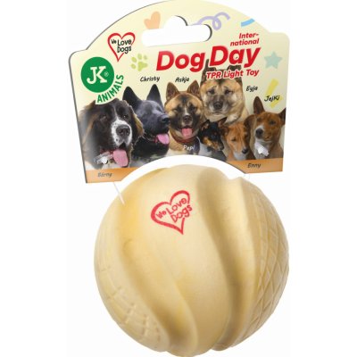 JK ANIMALS TPR Light míček z termoplastické pryže a EVA pěny k mezinárodnímu dni psů 7 cm žlutý – Zboží Dáma