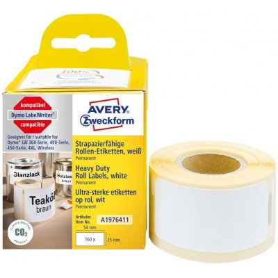 Avery Zweckform A1976411 Termoetikety 25x54 mm, 160 ks, bílé, kompatibilní DYMO 1976411 – Zboží Živě