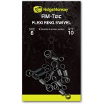 RidgeMonkey Obratlík RM-Tec Flexi Ring Swivel vel.8 10ks – Zboží Dáma