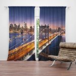 Sablio Závěs Most v New Yorku: 2ks 140x250cm – Hledejceny.cz