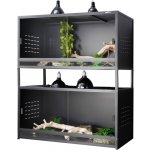 Invital sada 2 hliníkových terárií 100 x 40 x 40 cm a stohovacího kitu 25 cm – Sleviste.cz