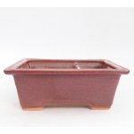 E-bonsai keramická bonsai miska 16 x 12 x 6 cm vínová – Zboží Dáma