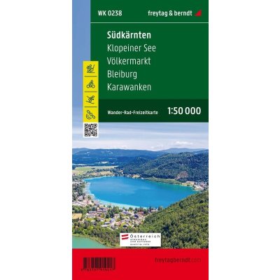 Rakousko: Südkärnten, Klopeiner See / Turistická mapa WK 0238 – Zboží Mobilmania