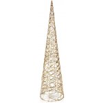 Home Styling Decoration Svítící vánoční stromek kužel 80 cm, 40 LED, zlatý – Hledejceny.cz