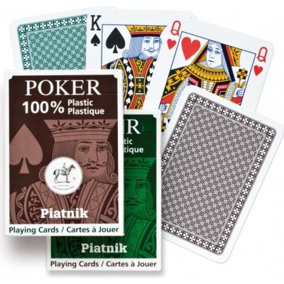 Piatnik Poker 100 % plastové černé – Zboží Dáma