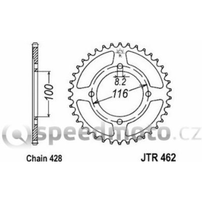 JT Sprockets JTR 462-50 – Zboží Mobilmania