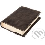 Kožený obal na knihu Klasik XL 25,5 x 39,8 cm kůže hnědá tmavá semiš – Zbozi.Blesk.cz