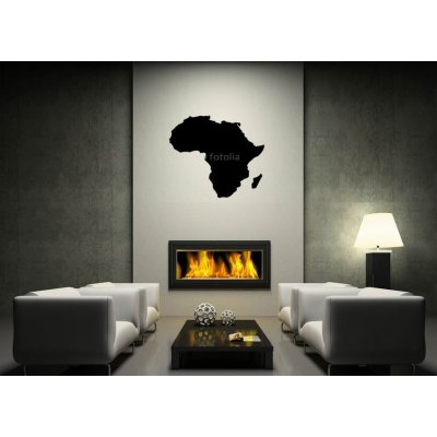 Weblux vzor n103364923 Samolepka na zeď - Map of Africa Afrika řídit letadlo pomocí rádiových vln atlas, rozměry 120 x 100 cm – Zboží Mobilmania