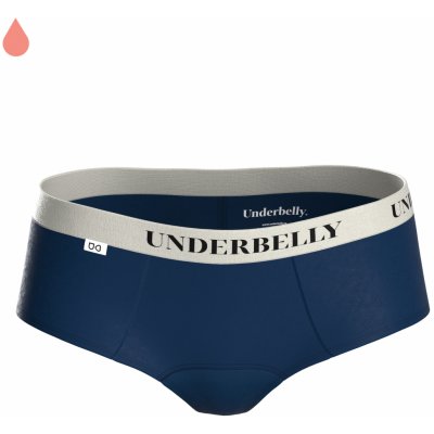 Underbelly menstruační kalhotky LOWEE modrá bílá z polyamidu Pro velmi slabou menstruaci – Zboží Dáma