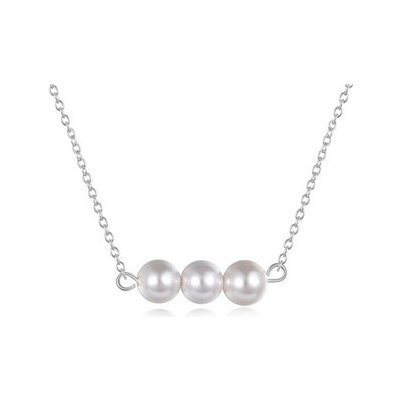 Šperky4U Stříbrný náhrdelník s perličkami ZB87074 – Zboží Mobilmania