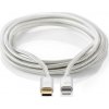 Flex kabel NEDIS Lightning Kabel | USB 2.0 | Apple Lightning 8pinový | USB-C™ Zástrčka | 480 Mbps | Pozlacené | 1.00 m | Kulatý | Nylon / Opletený | Hliník / Stříbrná | Box s Okénkem