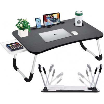 SEVERNO Home Skládací stolek na notebook černý – Zboží Mobilmania
