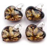 Skleněný přívěsek srdce 21x21 mm Varianta: 3 Vanilla Ice, Balení: 1 ks – Hledejceny.cz