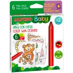 Alpino Baby Voskové pastelky 6 ks + obrázky na vymalování KX6056 – Zboží Mobilmania