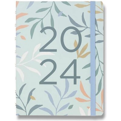 Osobní Diář Filofax Botanical A6 - Modrá 2024 - Paperlove