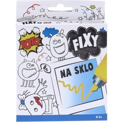 Fixy na sklo 8 barev – Zboží Dáma