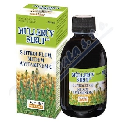 Müllerův sirup s jitrocelem, medem a vitaminem C—245ml