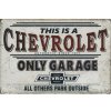 Plechová cedule Chevrolet Garage, 20x30cm