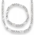 Ewena Pánský náhrdelník s náramkem z chirurgické oceli řecký klíč KA321 – Hledejceny.cz