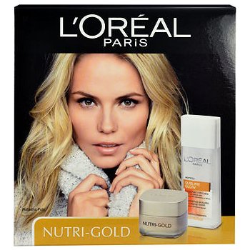 L'Oréal Paris Nutri Gold Day Cream 50 ml Nutri Gold Day Cream + 200 ml Sublime Glow Cleansing Milk Pleť vyživuje a zpevňuje dárková sada