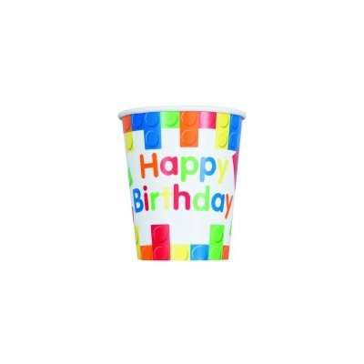 Unique Kelímky papírové Barevná stavebnice – Zboží Dáma