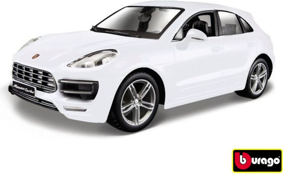 Bburago Plus Porsche Macan metalíza bílá 1:24