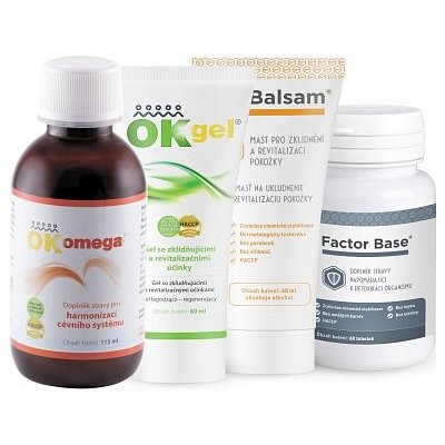 OKG Derma Pack OK Gel 60 ml OK Balsam 60 ml OK Omega+ 115 ml Factor Base 60 tablet – Hledejceny.cz