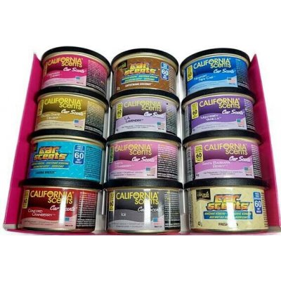 California Scents - Car Scent - Osvěžovač vzduchu - MIX A 12ks – Hledejceny.cz