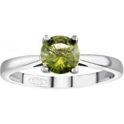 SILVEGO Stříbrný prsten Edera s pravým Vltavínem SILVEGOB280160RSVL