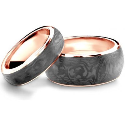 Savicki Snubní prsteny karbon růžové zlato půlkulaté SAVGRC10 6 GRC10 10 – Zboží Mobilmania