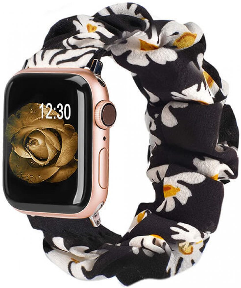 SES Elastický pásek pro chytré hodinky Apple Watch 38 mm 2.+3.série -  kytičkový 8806 | Srovnanicen.cz