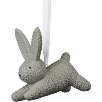 Závěsná dekorace zajíček Rosenthal Rabbits, šedivý, 7,5 cm