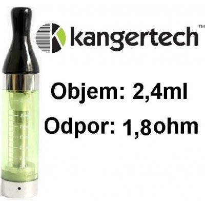 Kangertech CC/T2 Clearomizer 1,8ohm zelený 2,4ml – Hledejceny.cz