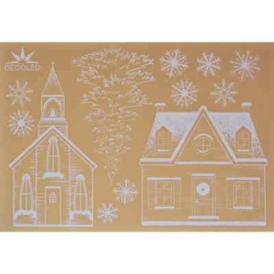 DECOLED Vánoční samolepky na okna A3 náměstí – Sleviste.cz